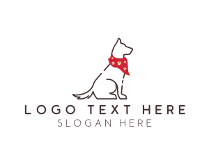 Dog Scarf Grooming Logo