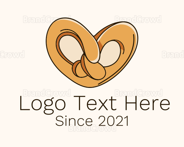 Heart Pretzel Knot Logo