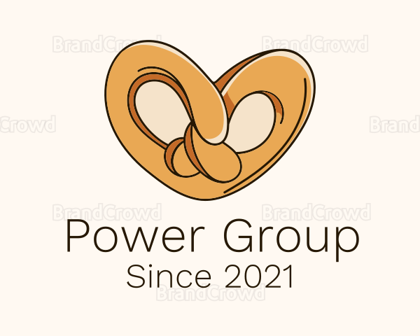 Heart Pretzel Knot Logo