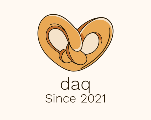 Store - Heart Pretzel Knot logo design