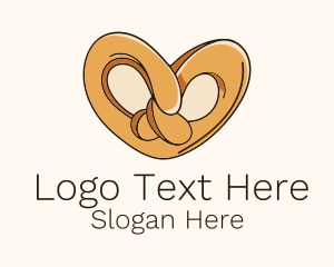 Heart Pretzel Knot Logo