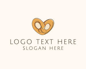 Heart Pretzel Knot Logo