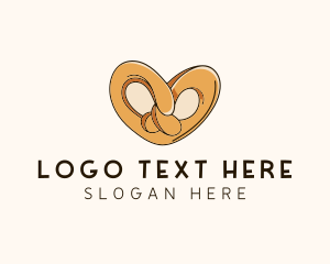 Heart Pretzel Knot Logo