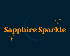 Moon Sparkle Wordmark logo design