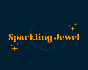 Moon Sparkle Wordmark logo design