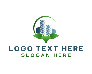 Infrastructure - Eco Real Estate Building logo design