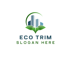 Eco Real Estate Building logo design