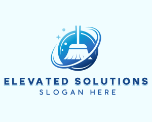 Janitorial Mop Cleaning Logo