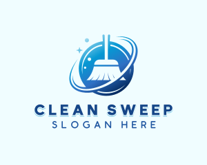 Mop - Janitorial Mop Cleaning logo design