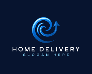 Swirl Arrow Logistics logo design