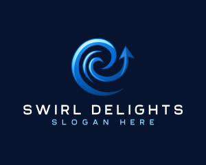Swirl Arrow Logistics logo design