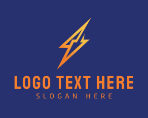 Arrow - Lightning Bolt Arrow logo design