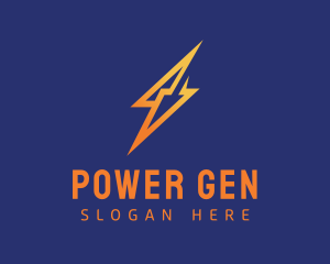 Generator - Lightning Bolt Arrow logo design