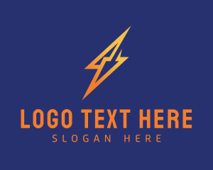 Power - Lightning Bolt Arrow logo design