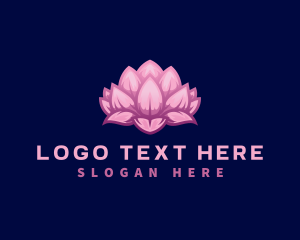 Meditation - Wellness Lotus Flower logo design