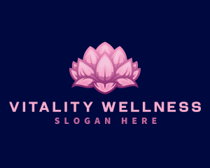 Wellness Lotus Flower logo design