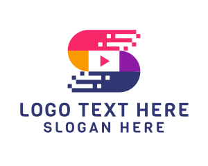 Video - Video Player Letter S logo design