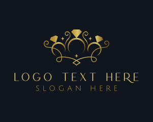 Golden Ring Crown Jewelry Logo