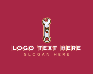 Tool - Mechanical Wrench Cartoon logo design