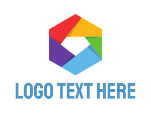 Hexagon - Colorful Hexagon Shutter logo design