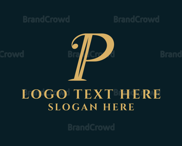 Jewelry Beauty Letter P Logo