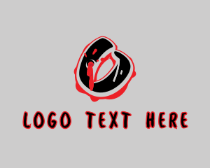 Splatter - Splatter Graffiti Letter O logo design