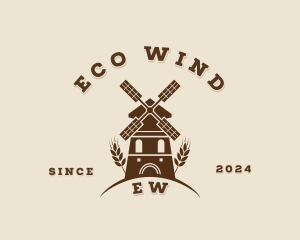 Farmer Crops Windmill logo design