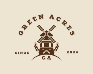 Farmer - Farmer Crops Windmill logo design