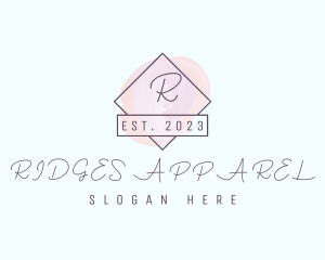 Feminine Watercolor Apparel logo design