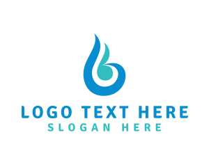 Lpg - Blue Flame B logo design