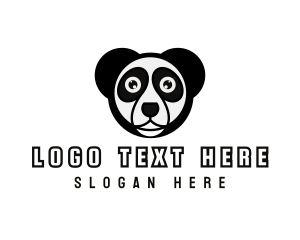 Stuffed Toy - Panda Bear Animal logo design