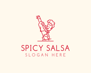 Salsa - Liquor Bottle Dance logo design