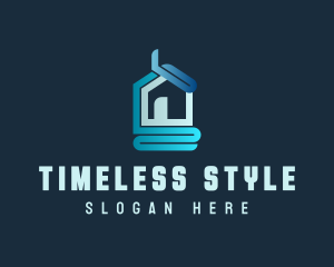 Iconic - Blue Abstract House logo design