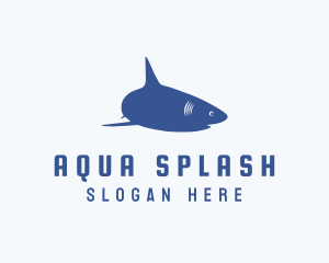 Swimming Predator Shark  logo design