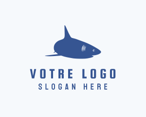 Seafood - Swimming Predator Shark logo design