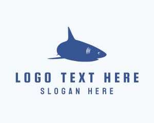 Aquarium - Swimming Predator Shark logo design