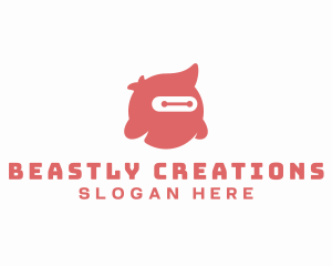 Cute Monster Robot logo design