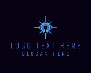 Digicam - Blue Camera Compass logo design