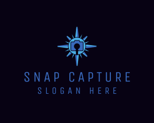 Capture - Blue Camera Compass logo design