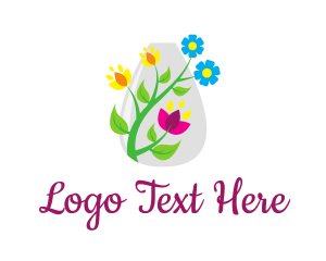 Flower Shop - Decorative Flower Vase logo design