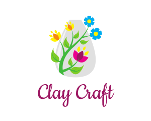 Clay - Decorative Flower Vase logo design