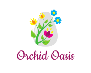 Decorative Flower Vase logo design