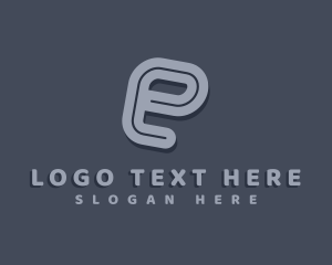 Curved - Startup Business Letter E logo design