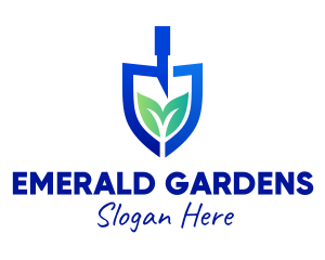 Sprout Garden Shovel logo design