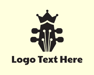 Folk - Guitar Tuner Crown logo design