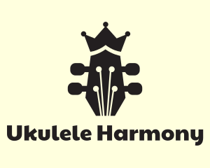 Ukulele - Guitar Tuner Crown logo design