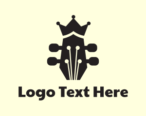 Musician - Guitar Tuner Crown logo design