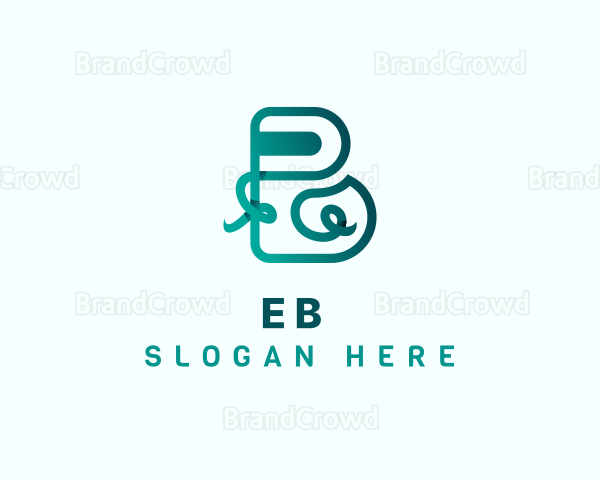 Gradient Modern Ribbons Letter B Logo