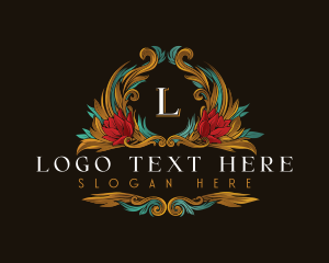Luxury - Ornamental Flower Vintage logo design
