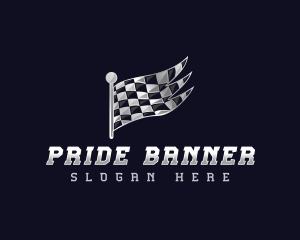 Checkered Race Flag logo design